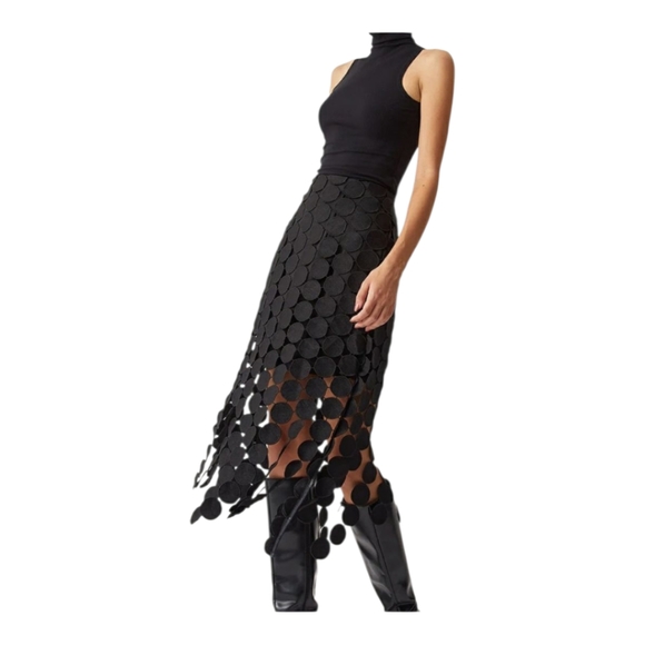Commense Black Midi Skirt - Picture 1 of 6